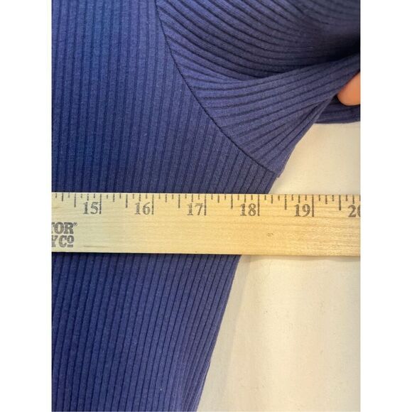 MINKPINK Romanticize Drawstring Ribbed Dress Navy Size L - Picture 10 of 11